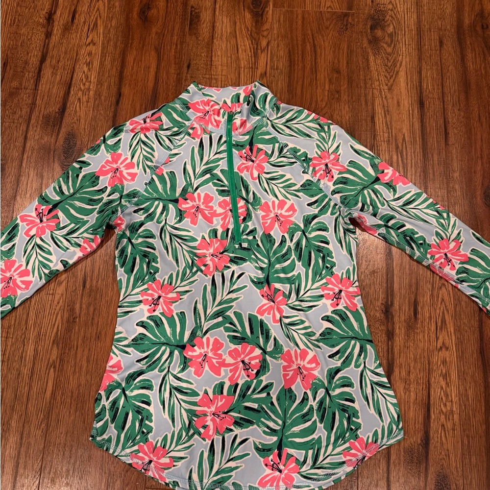 Jofit tropical mock neck top
